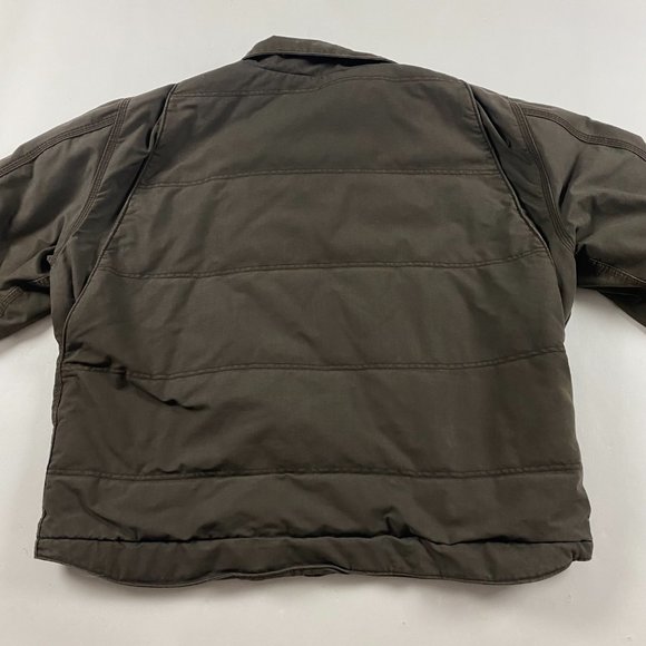 Carhartt Livingston Quick Duck Jacket 101441 Mens 2XL Brown Canvas Hooded Lined - Picture 4 of 16